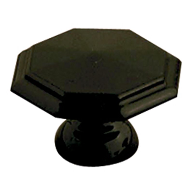 Pomo octogonal AMIG Mod. 62 Zamak Negro Ø35 X 22 MM