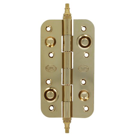Bisagra seguridad AMIG Mod. 566 Acero Lacado dorado 150 x 82 x 3 mm Canto redondo Con remate Sin rodamientos
