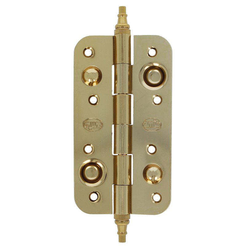 Bisagra seguridad AMIG Mod. 566 Acero Lacado dorado 150 x 82 x 3 mm Canto redondo Con remate Sin rodamientos
