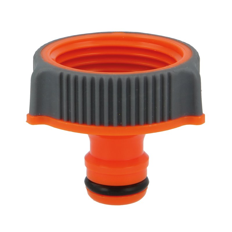 Adaptador grifo AMIG Mod. R02 PLUS ABS + goma Naranja-Gris 1'' - Ref. 24336