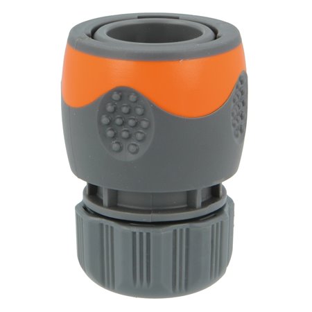 Empalme rápido manguera AMIG Mod. R08 PLUS ABS + goma Naranja-Gris 1/2'' - Ref. 24353