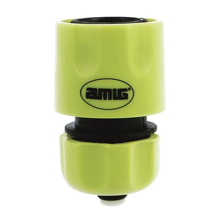 Empalme rápido manguera AMIG Mod. R09 STOP ABS Verde pistacho 1/2''