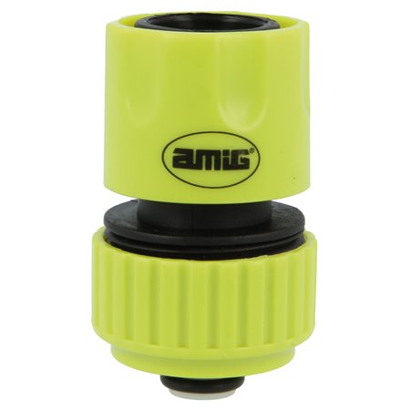 Empalme rápido manguera AMIG Mod. R09 STOP ABS Verde pistacho 3/4''