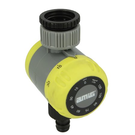 Programador riego AMIG Mod. R42 ABS + goma Verde pistacho-Negro Ø60 x 80 mm