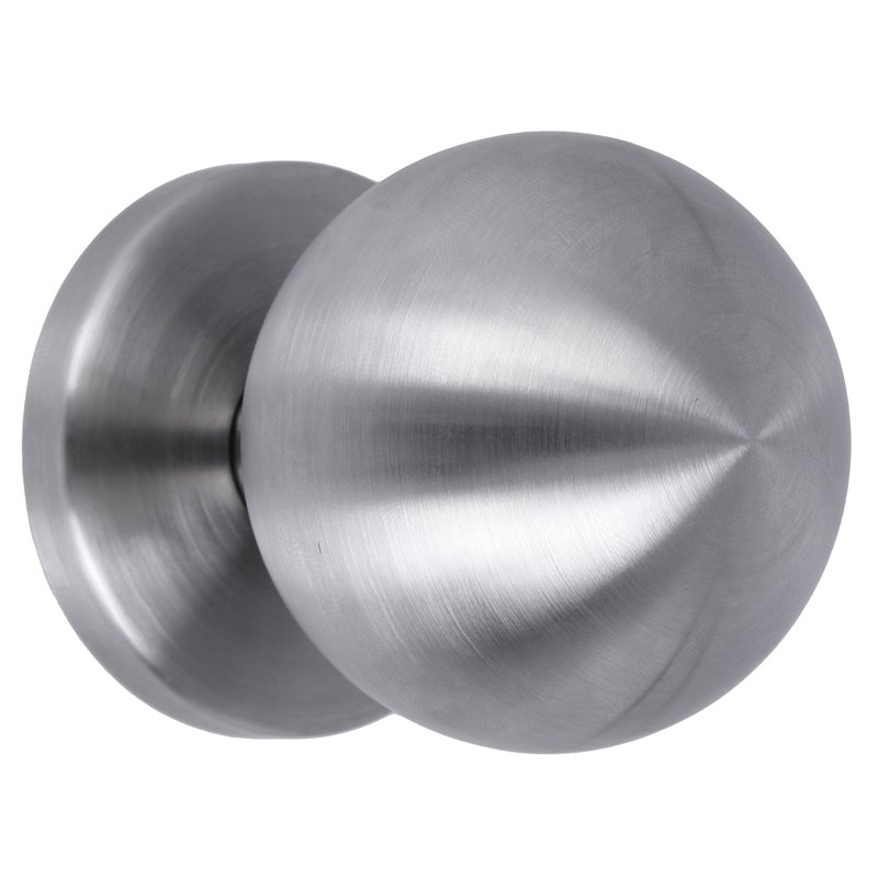Pomo puerta de entrada AMIG Mod. 56 Acero inoxidable 18/8 Mate Ø70 mm