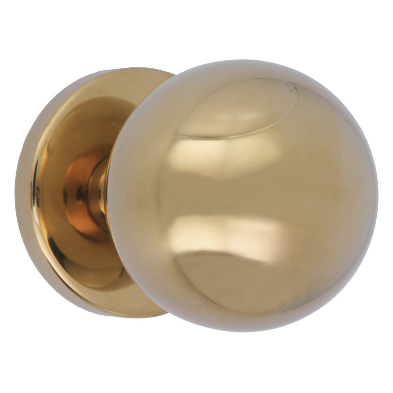 Pomo puerta de entrada AMIG Mod. 56 Acero inoxidable 18/8 Latonado PVD Ø70 mm