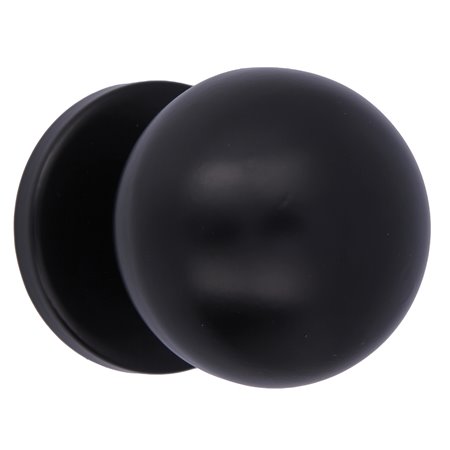 Pomo puerta de entrada AMIG Mod. 56 Acero inoxidable 18/8 Negro Ø70 mm