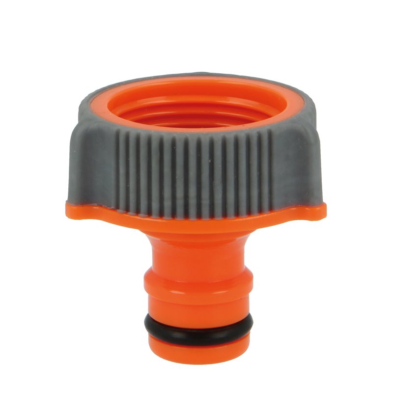Adaptador grifo AMIG Mod. R02 PLUS ABS + goma Naranja-Gris 3/4'' - Ref. 24753
