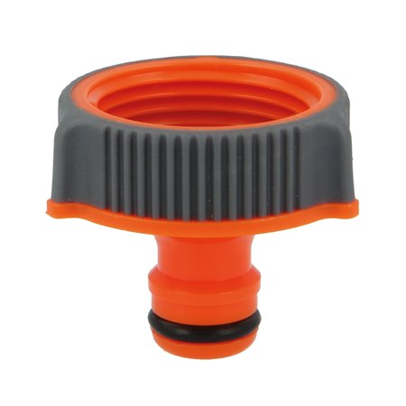Adaptador grifo AMIG Mod. R02 PLUS ABS + goma Naranja-Gris 1'' - Ref. 24754