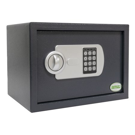 Caja fuerte AMIG Mod. TOPSECURE-S Acero Gris 310X200X200 MM Capacidad: 8,5 l Sin balda