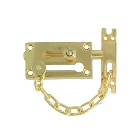 Pasador con cadena de seguridad AMIG Mod. 475 Zamak Latonado 80 x 45 mm