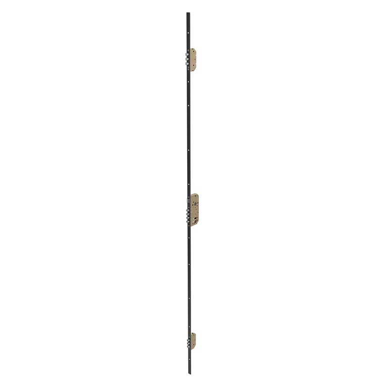 Cerradura multipunto AMIG Mod. 400 Acero Negro 50/85 mm Soporte 410 + 102 Sin escudo ni cilindro