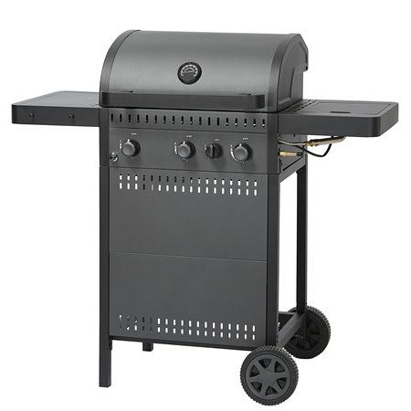 Barbacoa de gas AMIG Mod. IGNIS-3F Acero Negro 117 x 55 x 110 cm