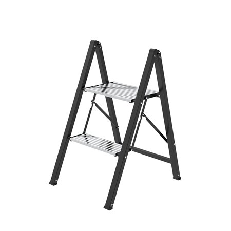 Taburete AMIG Mod. 489 Aluminio / Acero Negro 2 peldaños