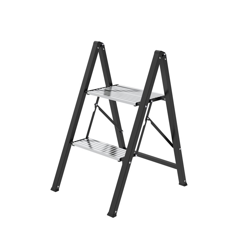 Taburete AMIG Mod. 489 Aluminio / Acero Negro 2 peldaños