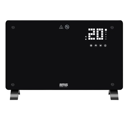 Convector de panel AMIG Mod. ZOE Cristal Negro - Ref. 26514
