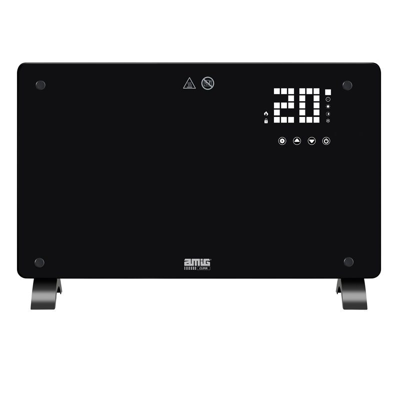Convector de panel AMIG Mod. ZOE Cristal Negro - Ref. 26514