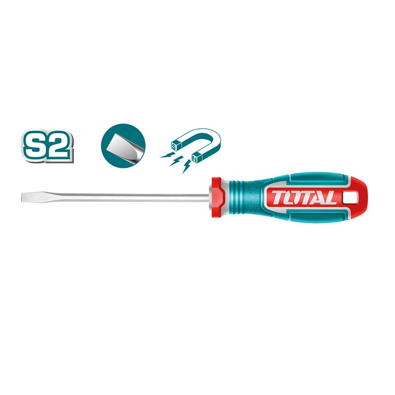 Destornillador punta plana TOTAL Mod. TSDSL SL8 X 200 MM