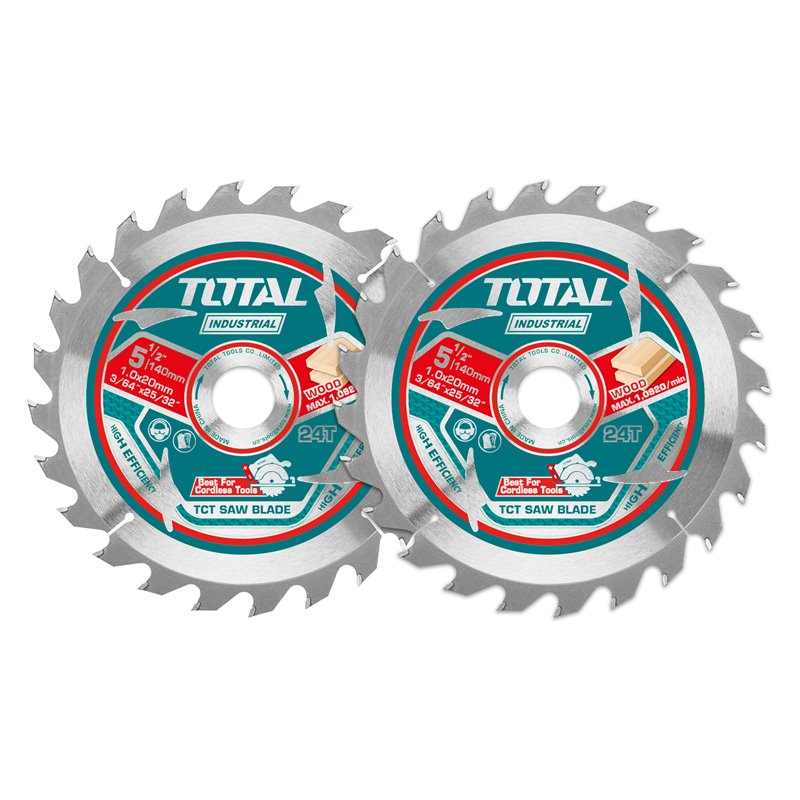 Juego de 2 discos de sierra ultrafinos TOTAL Mod. TAC2331 Ø140 mm