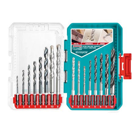 Juego de 16 brocas variadas TOTAL Mod. TACSDL11608