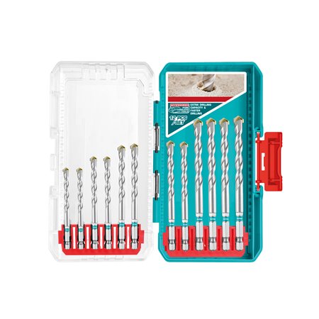 Juego de 12 brocas para pared hex TOTAL Mod. TACSDL12206