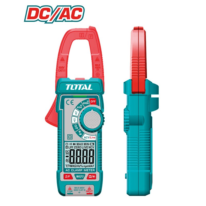 Pinza amperimetrica DC/AC TOTAL Mod. TMT762002