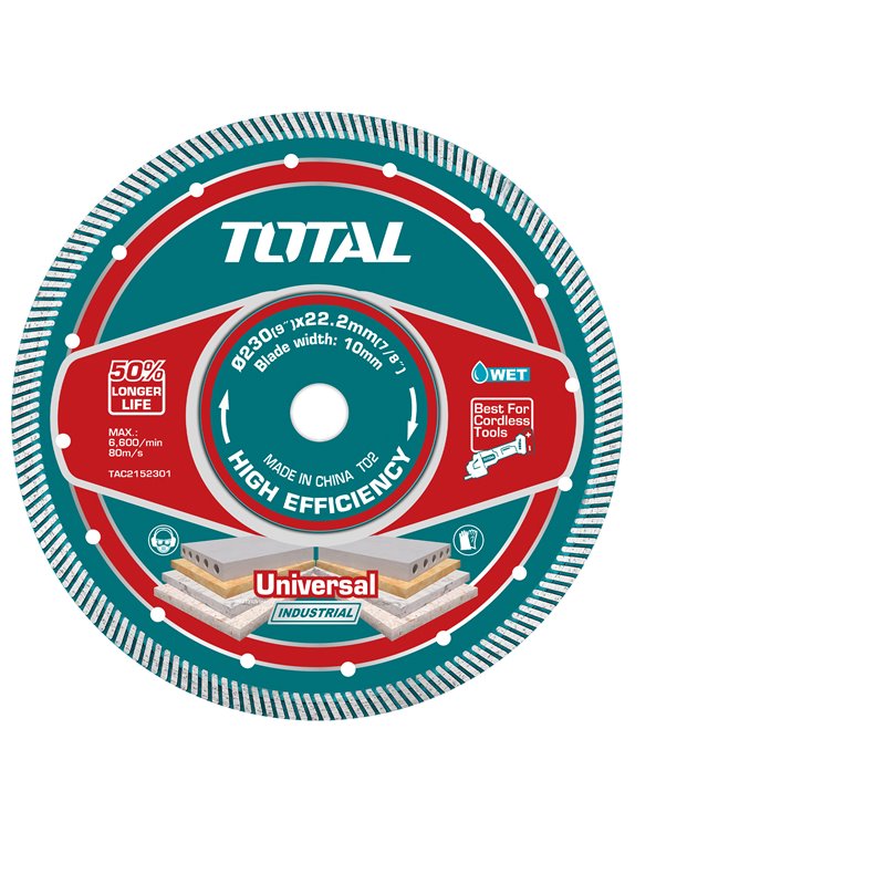 Disco diamante ultrafino TOTAL Mod. TAC2152301 Ø230 mm