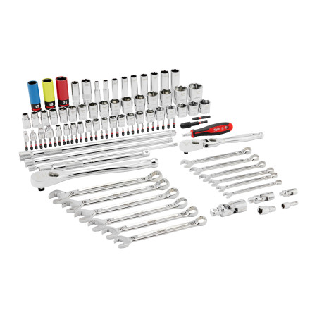 Kit para mecánico con 108 piezas de 1/4", 3/8" y 1/2" MILWAUKEE Ref.4932501845