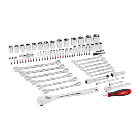 Kit para mecánico con 87 piezas de 1/4" y 1/2" MILWAUKEE Ref.4932501844