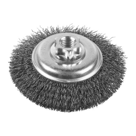 Cepillo Alambre biselado ondulado M14 100x10 acero 0,35mm MILWAUKEE Ref.4932501748