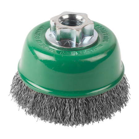 Cepillo Alambre de copa ondulado M14 65 acero INOX. 0,35mm MILWAUKEE Ref.4932501751