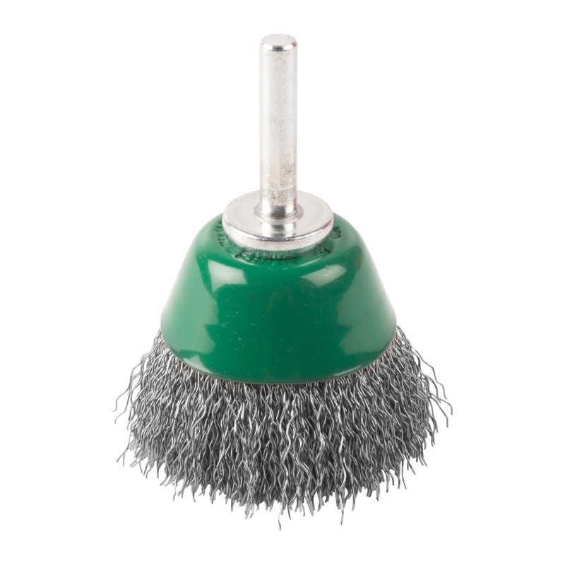 Cepillo Alambre de copa ondulado 6mm 50x20 acero INOX. 0,3mm - 3uds MILWAUKEE Ref.4932501718