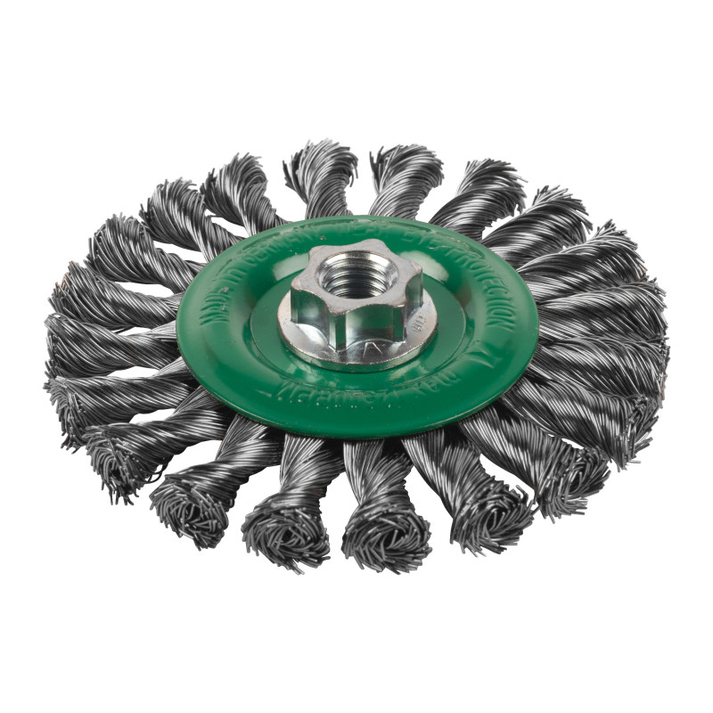 Cepillo Alambre circular trenzado M14 115x14 acero INOX. 0,5mm MILWAUKEE Ref.4932501739