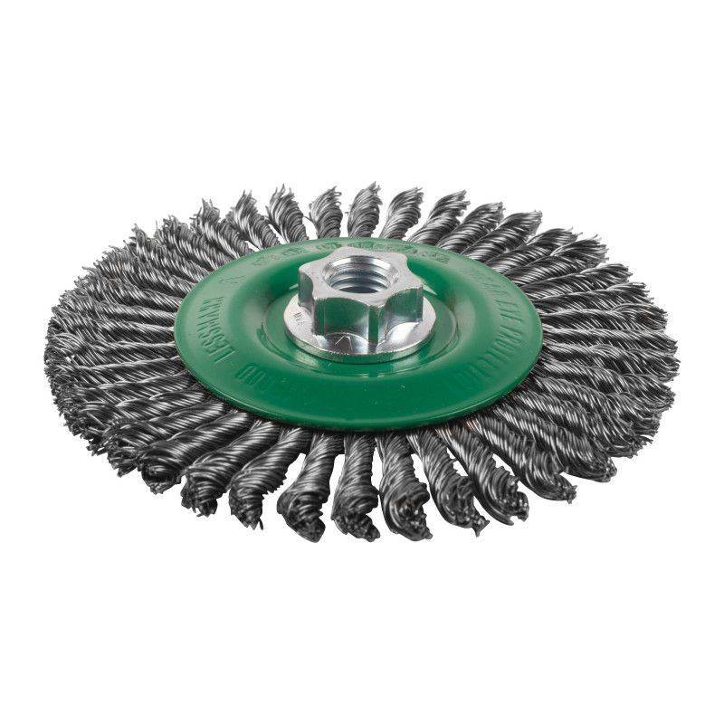 Cepillo Alambre circular trenzado M14 125x6 acero INOX. 0,5mm MILWAUKEE Ref.4932501743