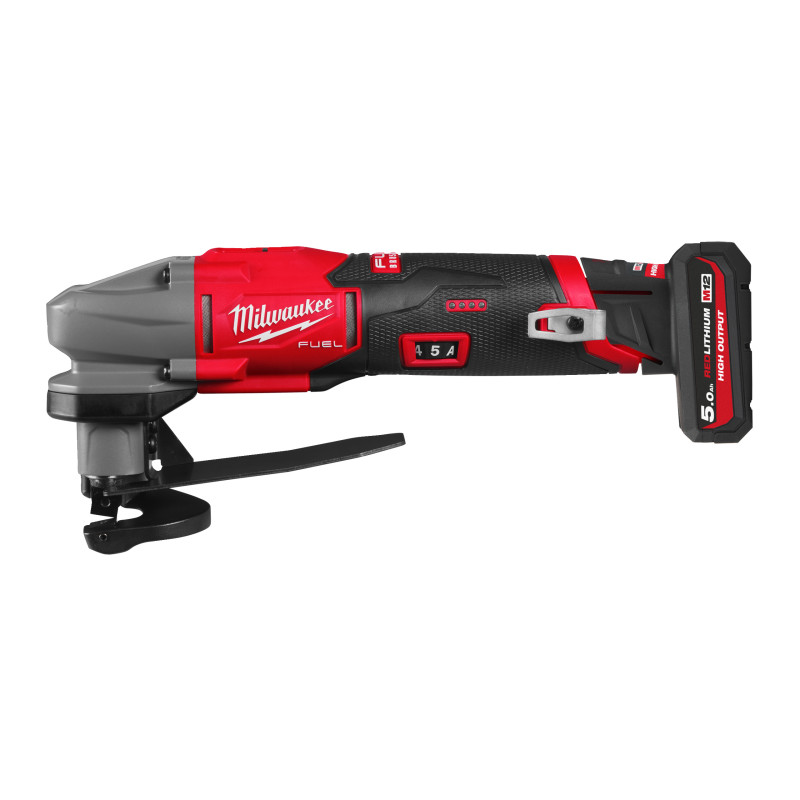 Cizalla subcompacta M12 FUEL™, cap. máxima 1,6mm en acero dulce y cap. máxima 2mm en aluminio, 5 MILWAUKEE Ref.4933502338