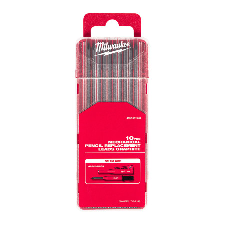 Pack con 10 minas de 2,8mm de grafito (pedir en múltiplos de 10uds) MILWAUKEE Ref.4932501901