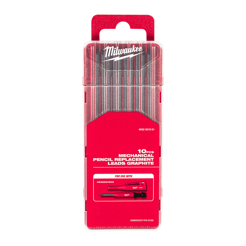 Pack con 10 minas de 2,8mm de grafito (pedir en múltiplos de 10uds) MILWAUKEE Ref.4932501901