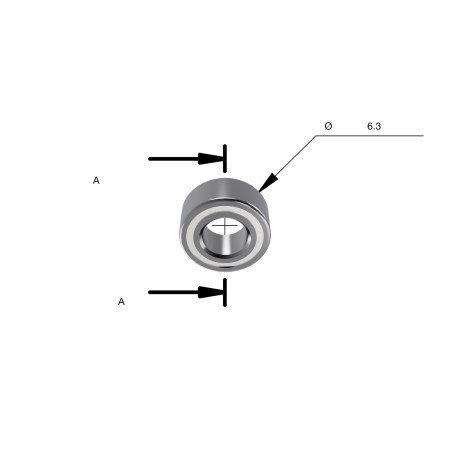 Rodamiento B14 6,35x3,17x2,8mm MILWAUKEE Ref.4932501178