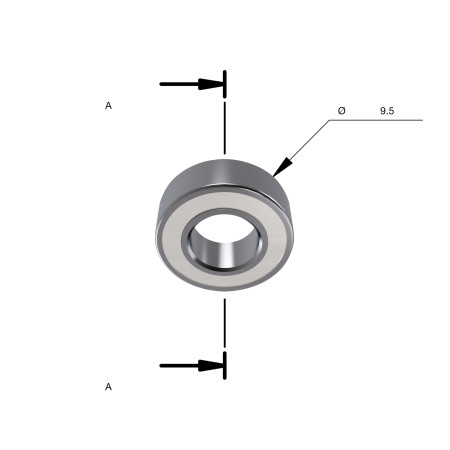 Rodamiento B8 9,5x4,76x3,2mm MILWAUKEE Ref.4932501062