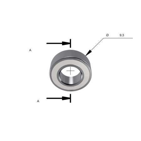 Rodamiento B9 9,3x4,76x3,2mm MILWAUKEE Ref.4932501063