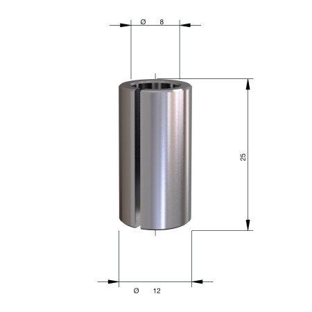 Casquillo Reductor 12 a 8mm MILWAUKEE Ref.4932501184