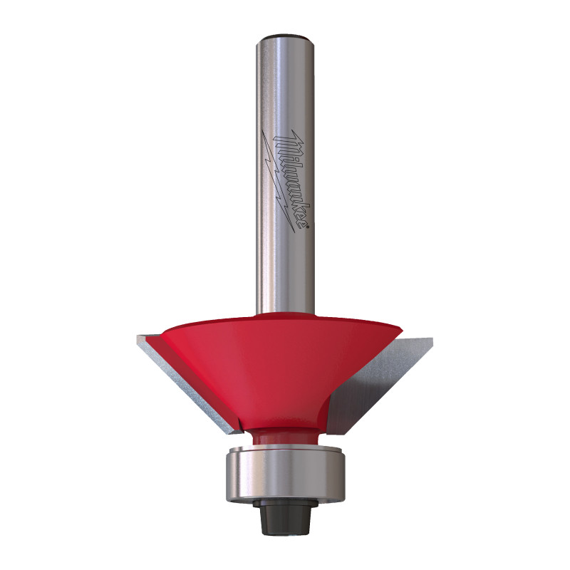 Fresa Madera 1/4" para biselar a 45º (con rodamiento) 31,7/9,5/53mm MILWAUKEE Ref.4932501003