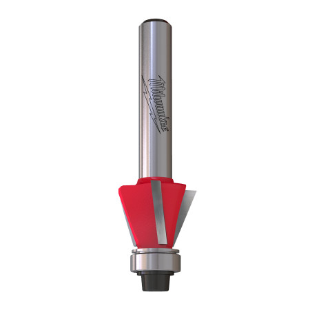 Fresa Madera 1/4" para biselar a 22º y perfilar (con rodamiento) 17,5/9,5/51mm MILWAUKEE Ref.4932501001