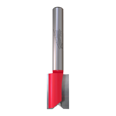 Fresa Madera 1/4" recta 2 filos 12,7/19/57,2mm MILWAUKEE Ref.4932500864