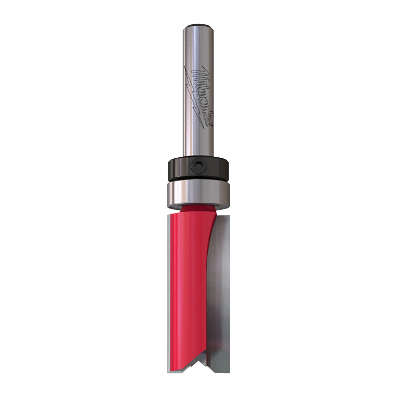 Fresa Madera 1/4" recta de plantilla (con rodamiento) 12,7/31,7/70mm MILWAUKEE Ref.4932501175