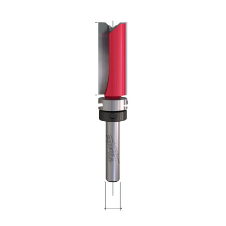 Fresa Madera 1/4" recta de plantilla (con rodamiento) 12,7/31,7/70mm MILWAUKEE Ref.4932501175