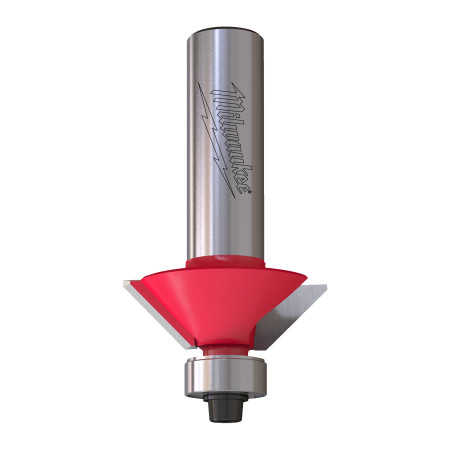 Fresa Madera 12mm para biselar a 45º (con rodamiento) 31,7/9,5/53mm MILWAUKEE Ref.4932501211