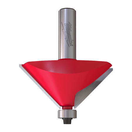 Fresa Madera 12mm para biselar a 45º (con rodamiento) 65/26/76,7mm MILWAUKEE Ref.4932501007
