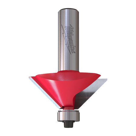 Fresa Madera 8mm para biselar a 45º (con rodamiento) 31,7/9,5/53mm MILWAUKEE Ref.4932501005