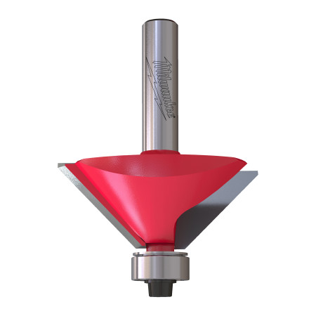 Fresa Madera 8mm para biselar a 45º (con rodamiento) 45/18/60,2mm MILWAUKEE Ref.4932501006